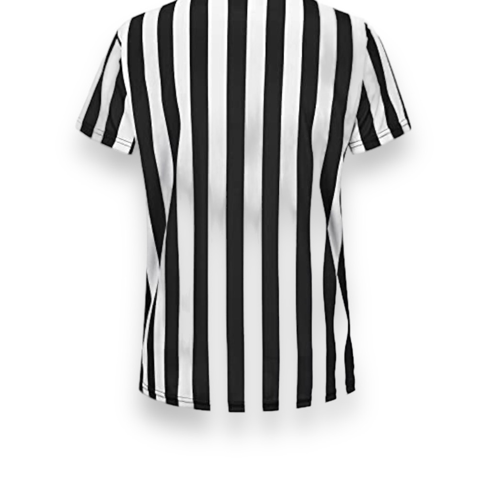 Women’s black and white referee v neck - Picture 4 of 5